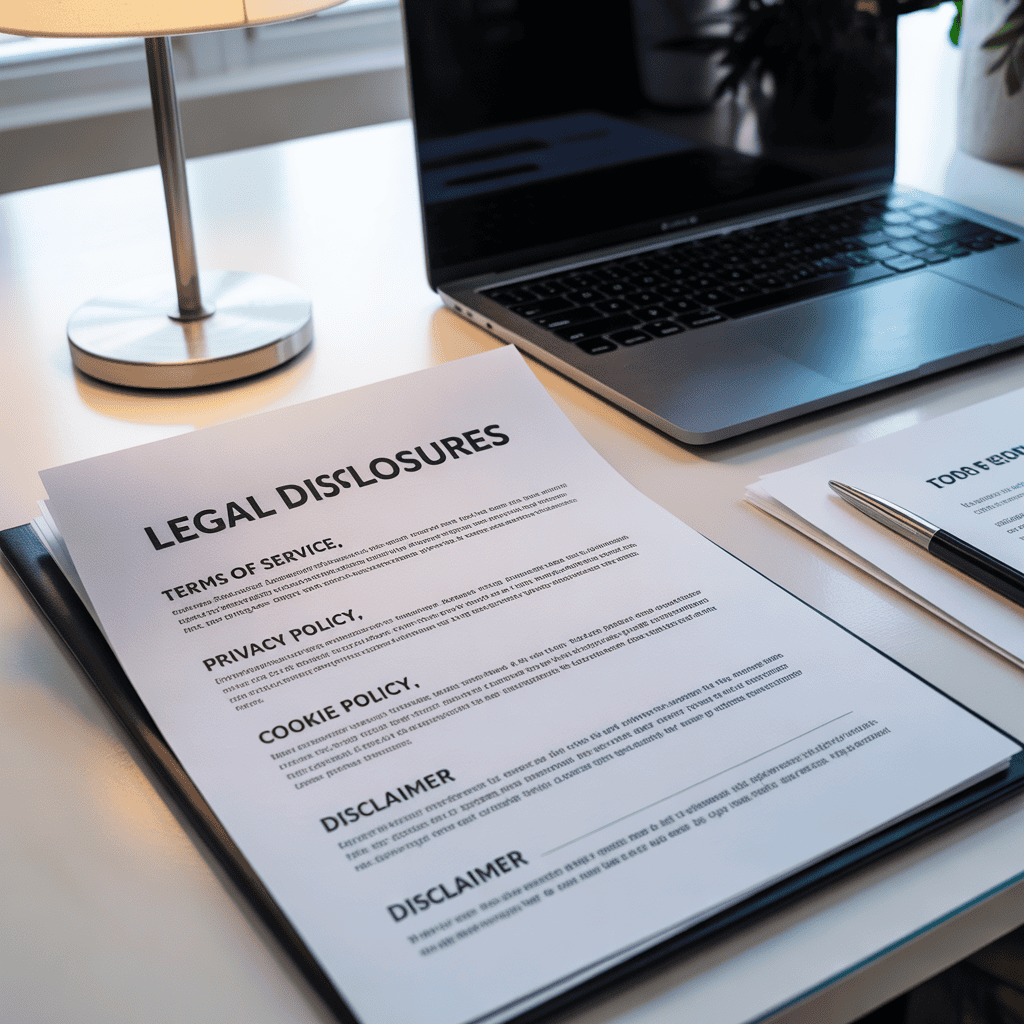 Legal compliance forms for website