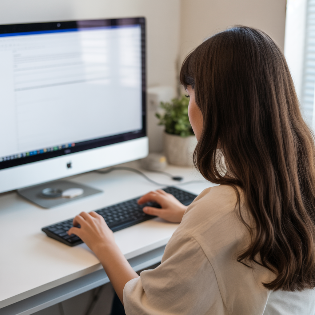 woman building her online busiiness slowly